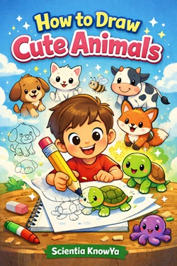 How to Draw Cute Animals: A Fun & Easy Step-by-Step Drawing and Coloring Book for Kids